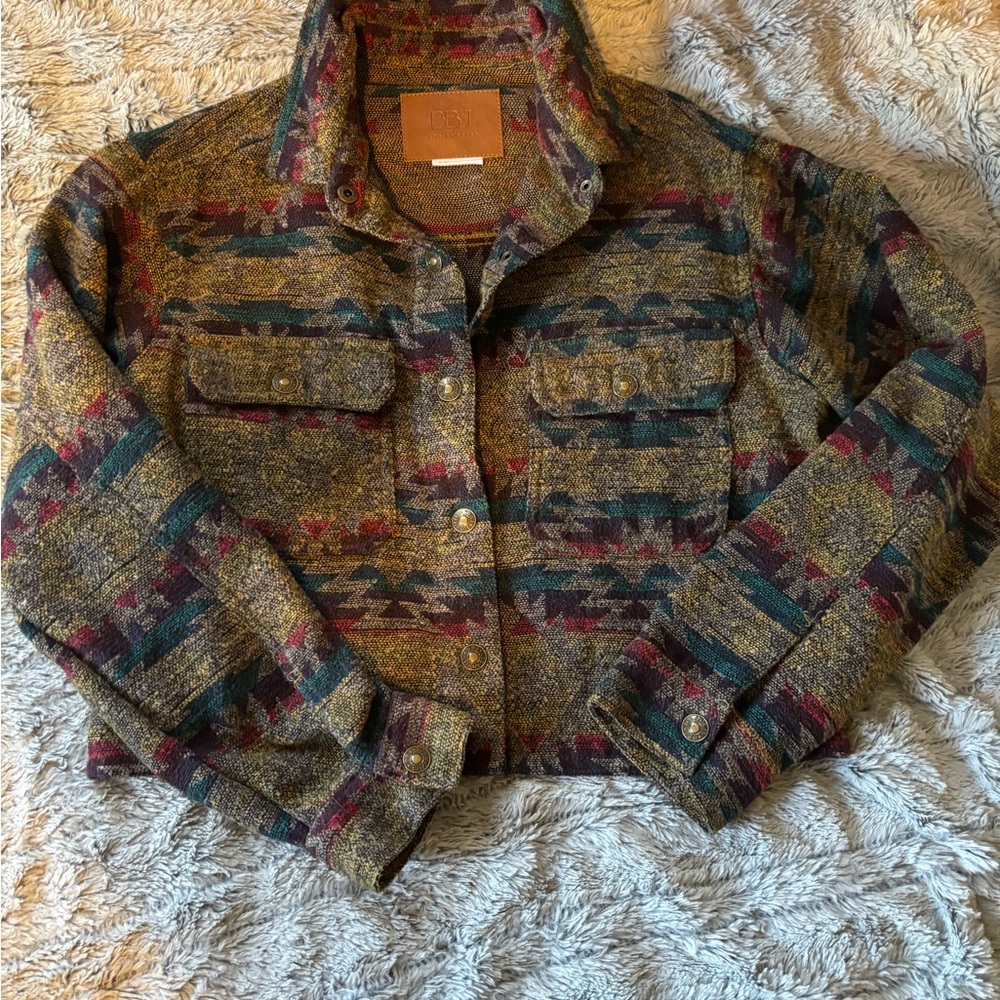 Vintage-Inspired Multicolor Utility Jacket